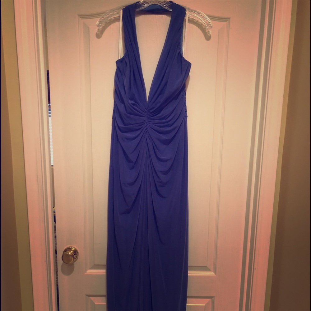 Tadashi Halter Long Cocktail Dress